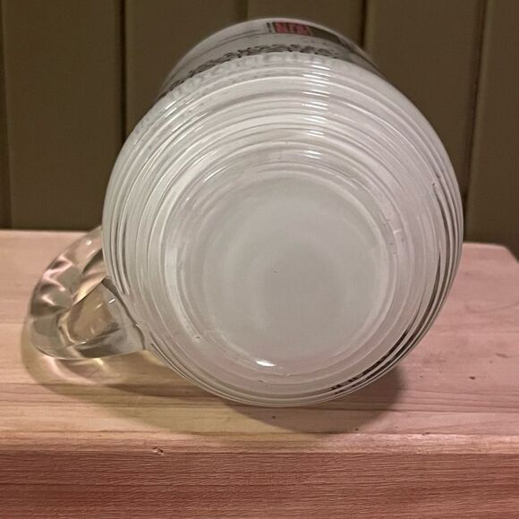 MCM Frosted Heavy Beer Mug Bar Scene Free Lunch - Picture 12 of 12